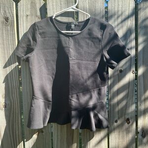 J CrewcBlack Peplum Top